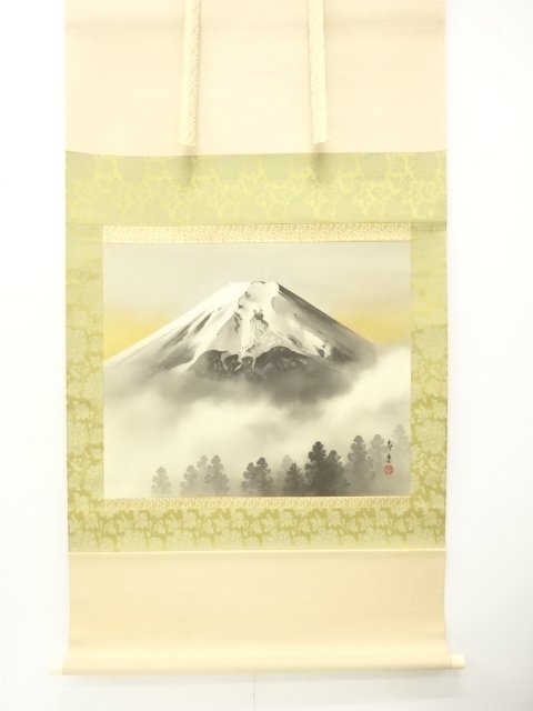 JAPANESE COLLECTIBLE / HANGING SCROLL SILK BY SHUNDO / FUJI NO ZU